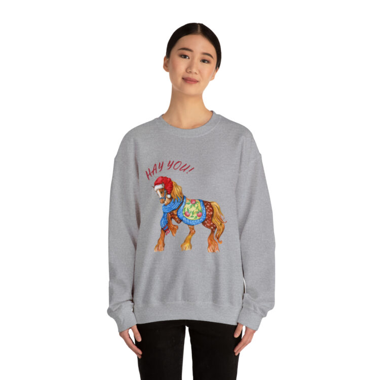 HAY YOU! Ugly Christmas Sweatshirt (Horse Theme) - Image 15