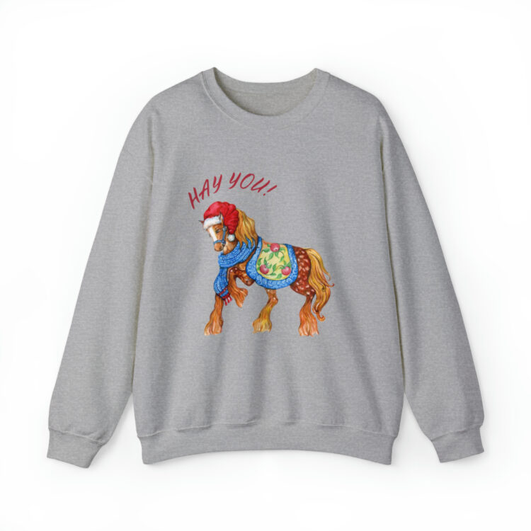 HAY YOU! Ugly Christmas Sweatshirt (Horse Theme) - Image 16