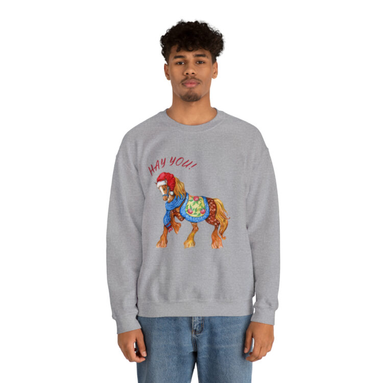 HAY YOU! Ugly Christmas Sweatshirt (Horse Theme) - Image 18