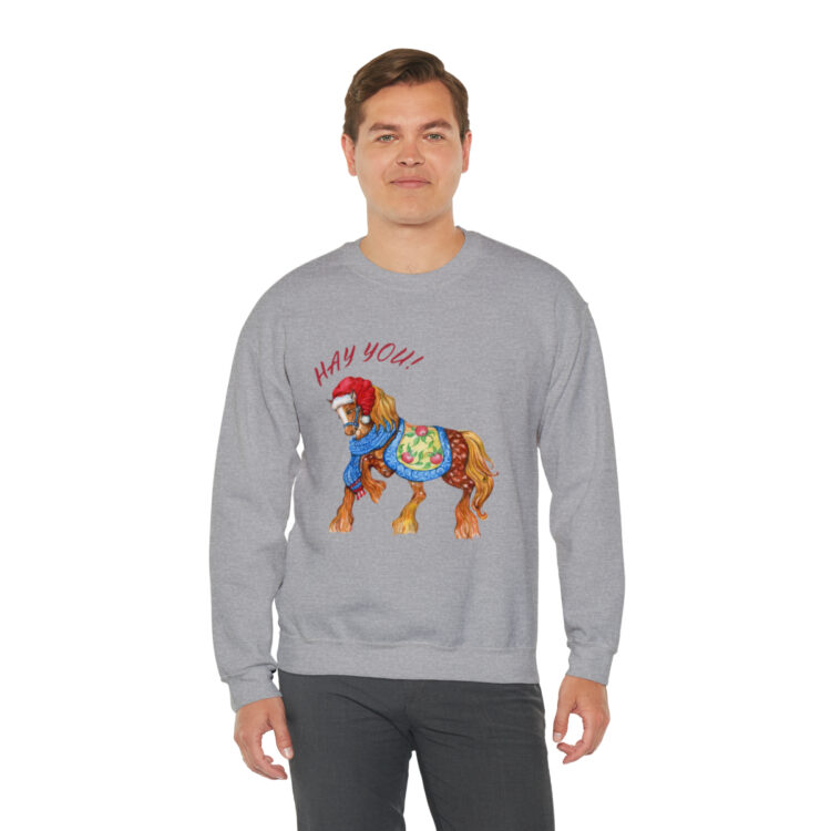 HAY YOU! Ugly Christmas Sweatshirt (Horse Theme) - Image 19