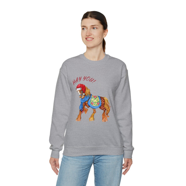 HAY YOU! Ugly Christmas Sweatshirt (Horse Theme) - Image 20