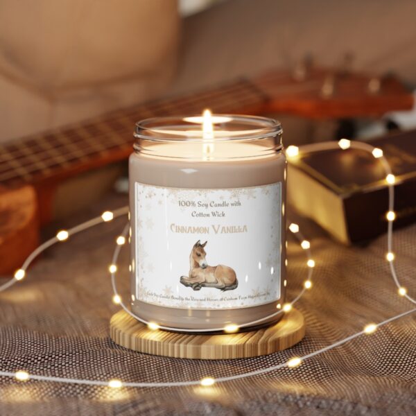 100% Natural Soy Christmas Candle with 100% Cotton Wick - Cinnamon Vanilla - 9oz - Image 3