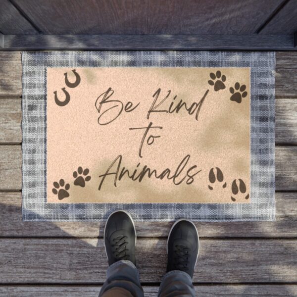 "Be Kind to Animals" Door mat - Image 4