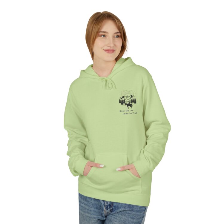 Ditch The Car - Ride the Trails Midweight Softstyle Fleece Hoodie - Image 34