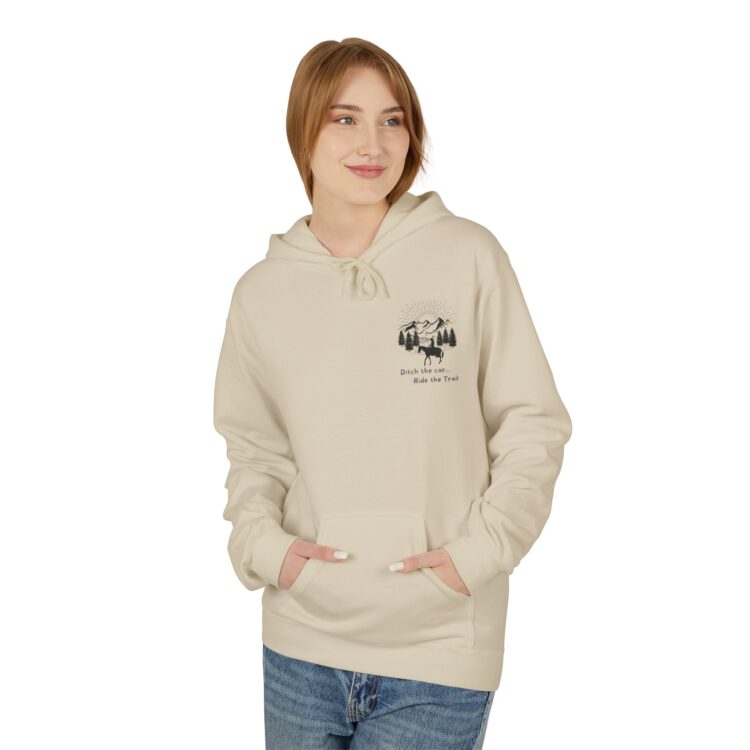 Ditch The Car - Ride the Trails Midweight Softstyle Fleece Hoodie - Image 4